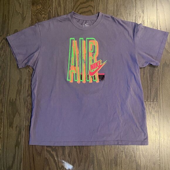 Nike Air Jordan DNA Retro Tee T-Shirt Purple Neon Green DD1404-588 Size XXLMen's - Picture 1 of 7